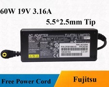 Genuine Fujitsu 60W 19V 3.16A AC Adapter 5.5 2.5mm Tip Charger Power Supply