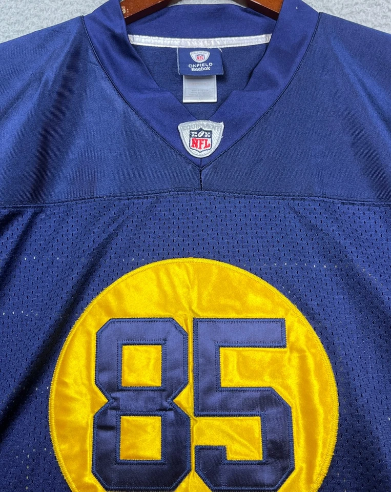 Reebok Onfield Jersey Green Bay Packer Greg Jennings Men's 52 Blue Throwback - Image 3 of 4