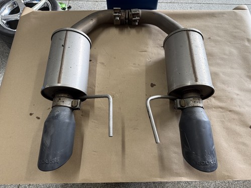 2015-2017 Ford Mustang GT 5.0L Roush Axle Back Exhaust Mufflers Black Tips
