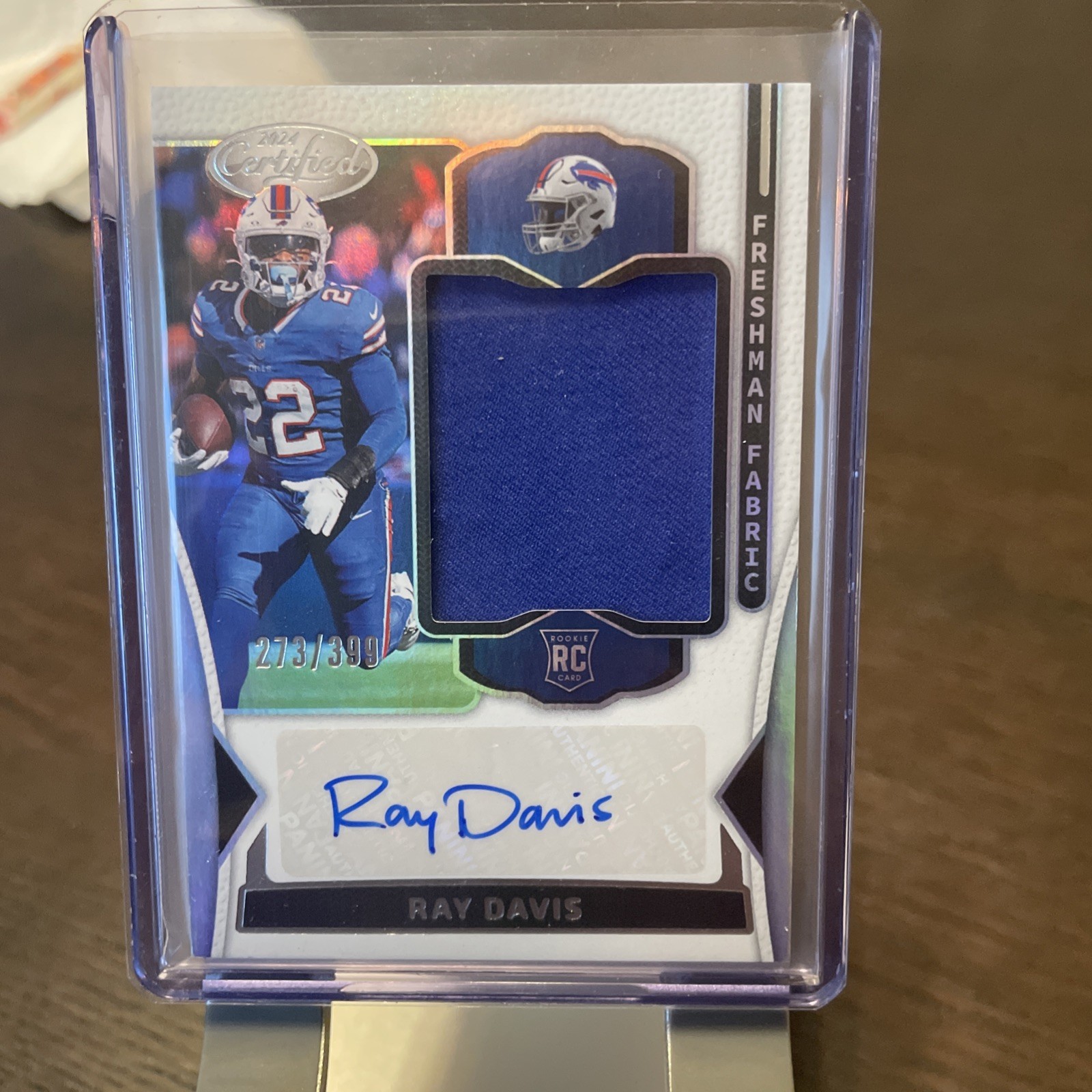 RAY DAVIS 2024 CERTIFIED FRESHMAN FABRIC RPA ROOKIE BILLS RC AUTO /399 Q3266