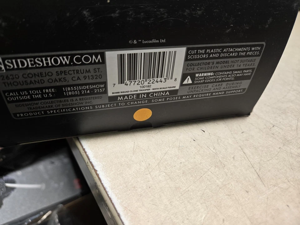 Sideshow Escala 1/6 Star Wars TCW Bomb Squad Clon Ordenanza Especialista SELLADO Foto 4 de 4