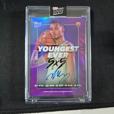 2024 TOPPS NOW VICTOR WEMBANYAMA AUTO PURPLE /25 Rookie RC YOUNGEST EVER VW-2C