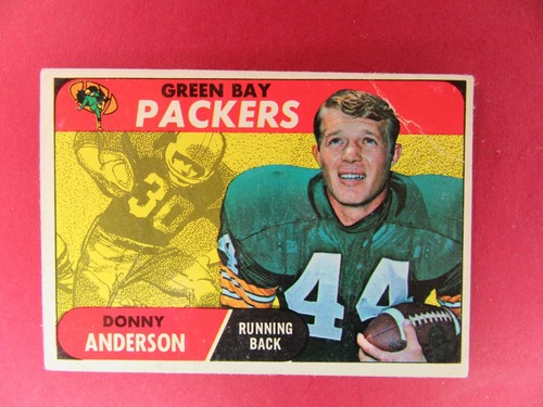 1968 topps football #209 donny anderson g.b. packers (crease) rc
