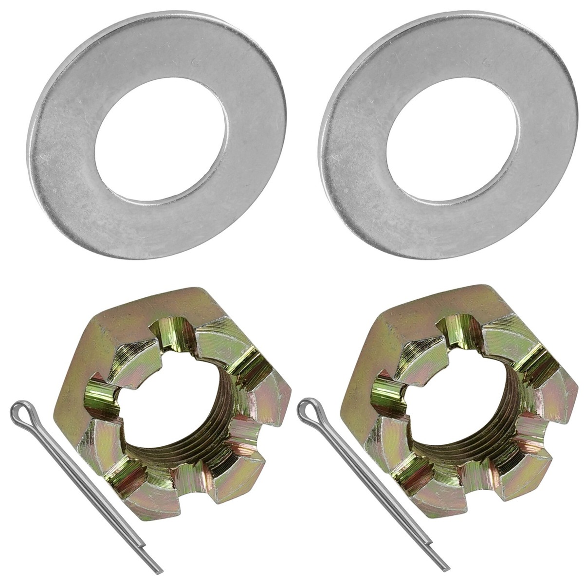 Caltric Front Axle Castle Nut w/Washer & Pin For Polaris 7547406