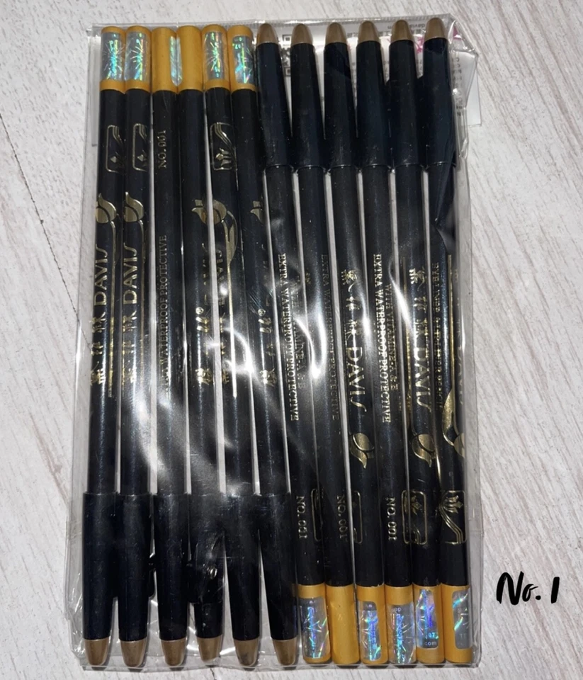 12 Pack Eyebrow Pencil Davis Waterproof Eye & Lip Liner colour 003 & 018 & 01 - Image 4 of 4