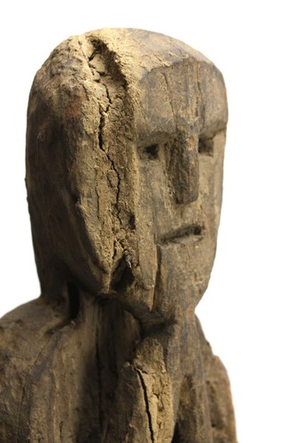 Antigua figura de antepasado masculino nepalí estatua, oeste de Nepal, 59 cm de altura. Original. - Imagen 5 de 7