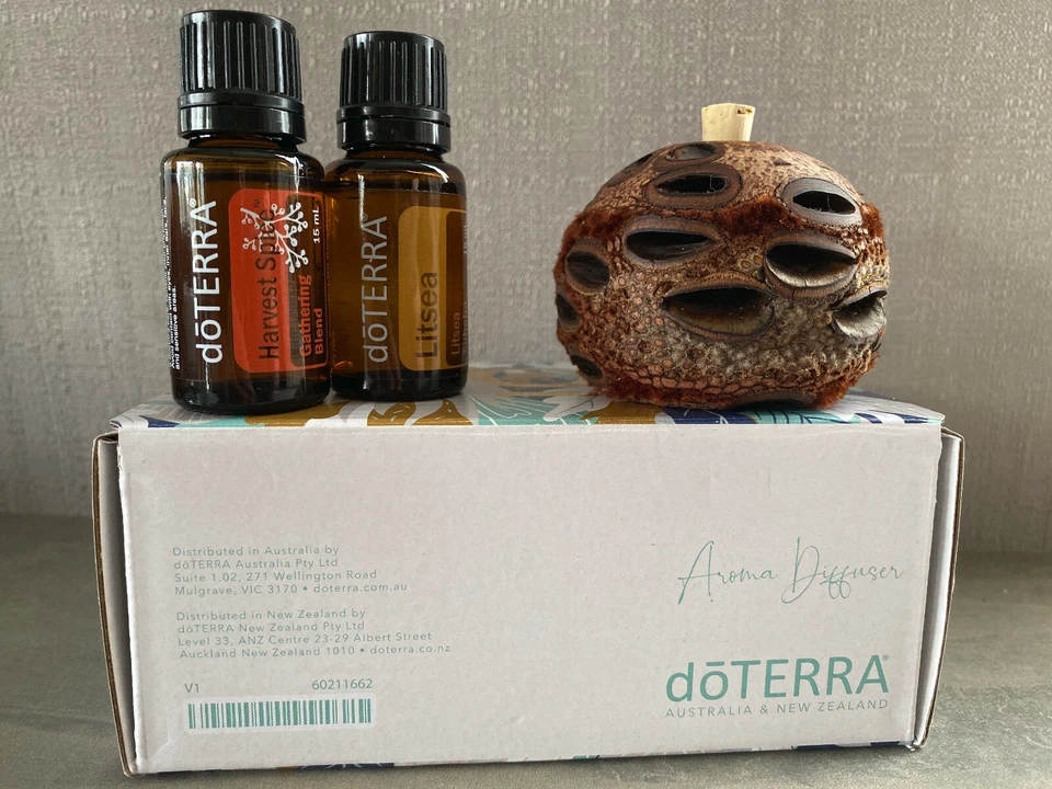 Brand New Genuine doTERRA Banksia Diffuser 15ml Litsea Oil & 15ml Harvest Spice - Image 2 of 4