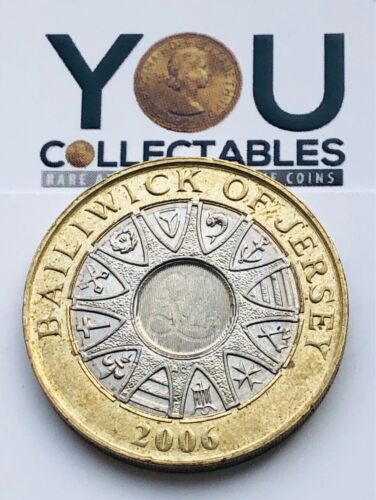 2006 £2 Two Pounds Coin -  🇯🇪 Bailiwick of Jersey 🇯🇪 - Only 15k Minted RARE - Afbeelding 1 van 2