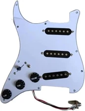 Left-Handed SSS Prewired Strat Guitar Pickguard Set Loaded Strat Scratchplate