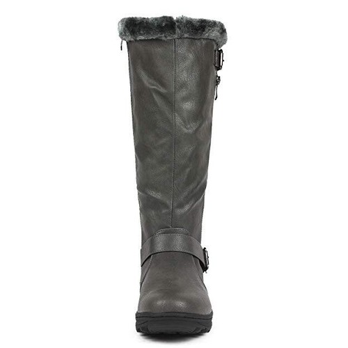 Women Winter Fully Fur Lined Zipper Slouchy Snow Knee High Boots - Picture 22 of 24