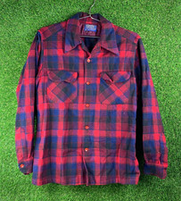 Vintage Pendleton Boardshirt sz MLumberjack Flannel Red Blue double pocket