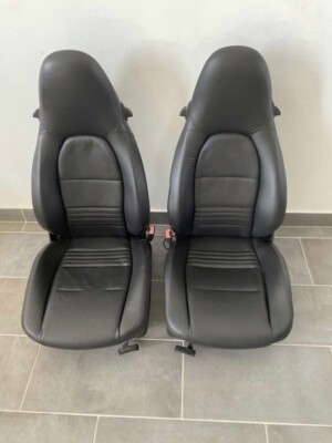 Porsche 986 Boxster 1997-2004 Black Synthetic Leather Seat Covers