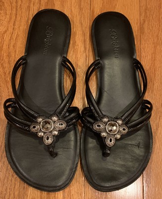 brighton black sandals