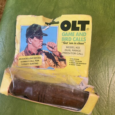 NOS Vintage P.S. OLT no. 22 Predator Call - Wooden Pekin, IL Turkey Gobbler