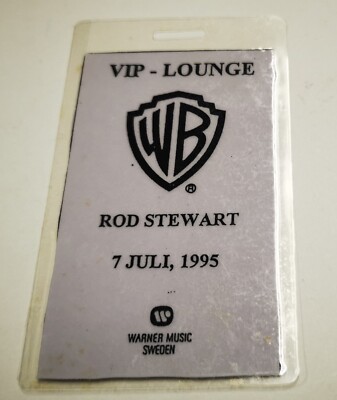 ROD STEWART Original TOUR LAMINATE 1995 Gothenburg 5th July SWEDEN VIP Lounge