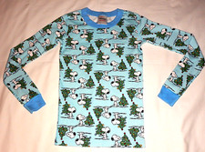 Hanna Andersson Peanuts Snoopy Christmas Organic Long John Pajama Top 140