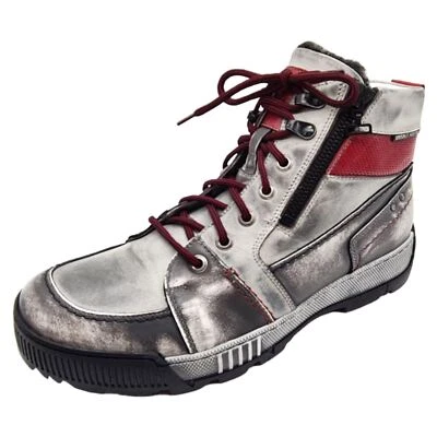 KRISBUT Herren Stiefel Schnürboot mit Lammwolle 6656-2-3 Ashgrau