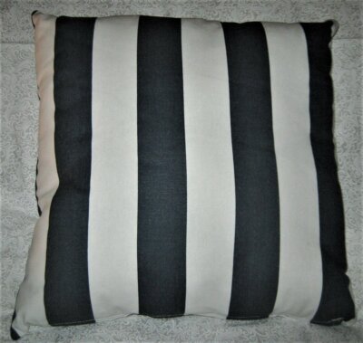 Navy White Striped Decorative Pillow 18 X 18 Pillow Insert