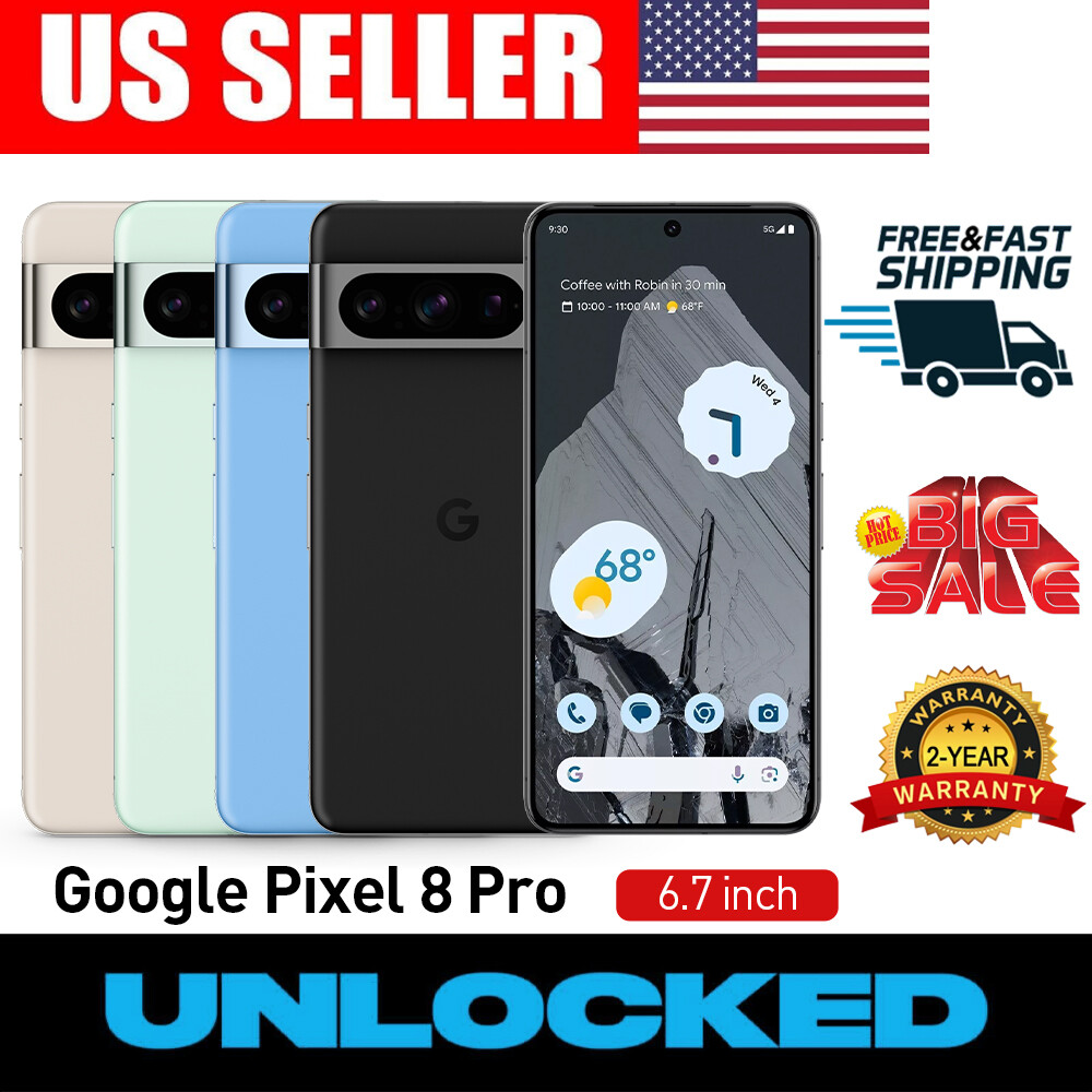 NEW SEALED GOOGLE PIXEL 8 PRO 5G 128/256/512GB 6.7