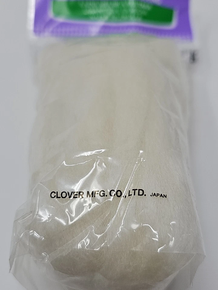 Clover Natural 100% Wool Roving Off White Art #7920 20g (0.7oz) Made In Japan  - Image 4 of 4