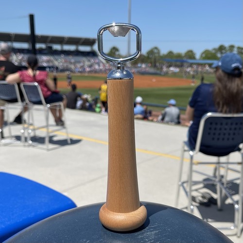 Baseball Bat Handle Bottle Opener by Ballpark Elite | Bar Wood Man Cave - Picture 7 of 9