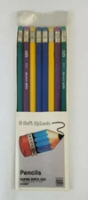 Vtg Soft Splash Pack of 8 Empire Berol USA #2 Pencils PMA APPROVED #1009T Sealed
