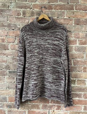 Massimo Alba Men's Cashmere Sweater, Sz Large, Cranberry/Gray Italy