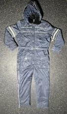 Vtg Sears Work & Leisure Snow Suit Coveralls Mens 42 Tall BLue  Zip Insulated