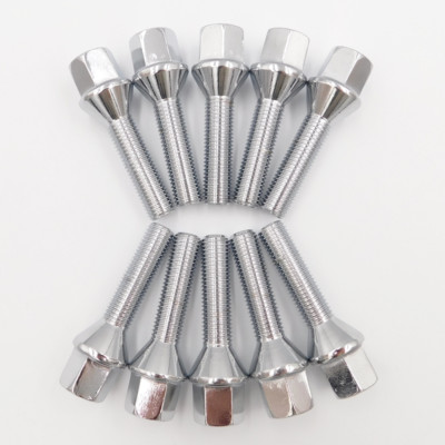 10x M12x1,5, verlängerte Radschrauben 39mm Gewinde für BMW E12 E28 E34 E39 E60 E61