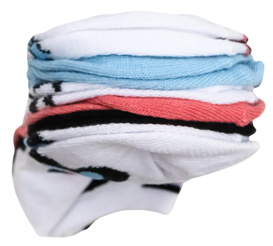 Paquete de 6 pares de calcetines Sam & Olivia No Show para mujer talla 4-10 corazones coloridos Foto 3 de 4