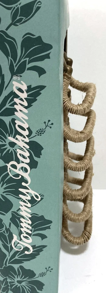 Tommy Bahama Metal Jute-Wrapped 3.25" Drawer  Pulls Set of 6 Beach 2" Base Width - Image 2 of 4