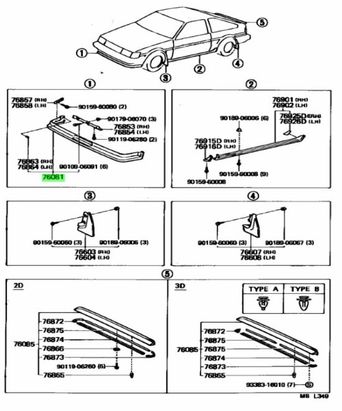 M TOYOTA SPRINTER TRUENO AE86 Spoiler Front Genuine JDM OEM | eBay