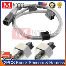 2PCS DENSO Knock Sensors & harness 89615-12040 Fits For LEXUS Avalon Camry ES300