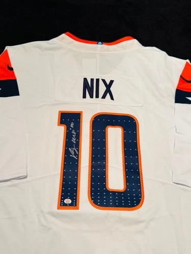 Bo Nix Signed Denver Broncos NFL Football Jersey with COA