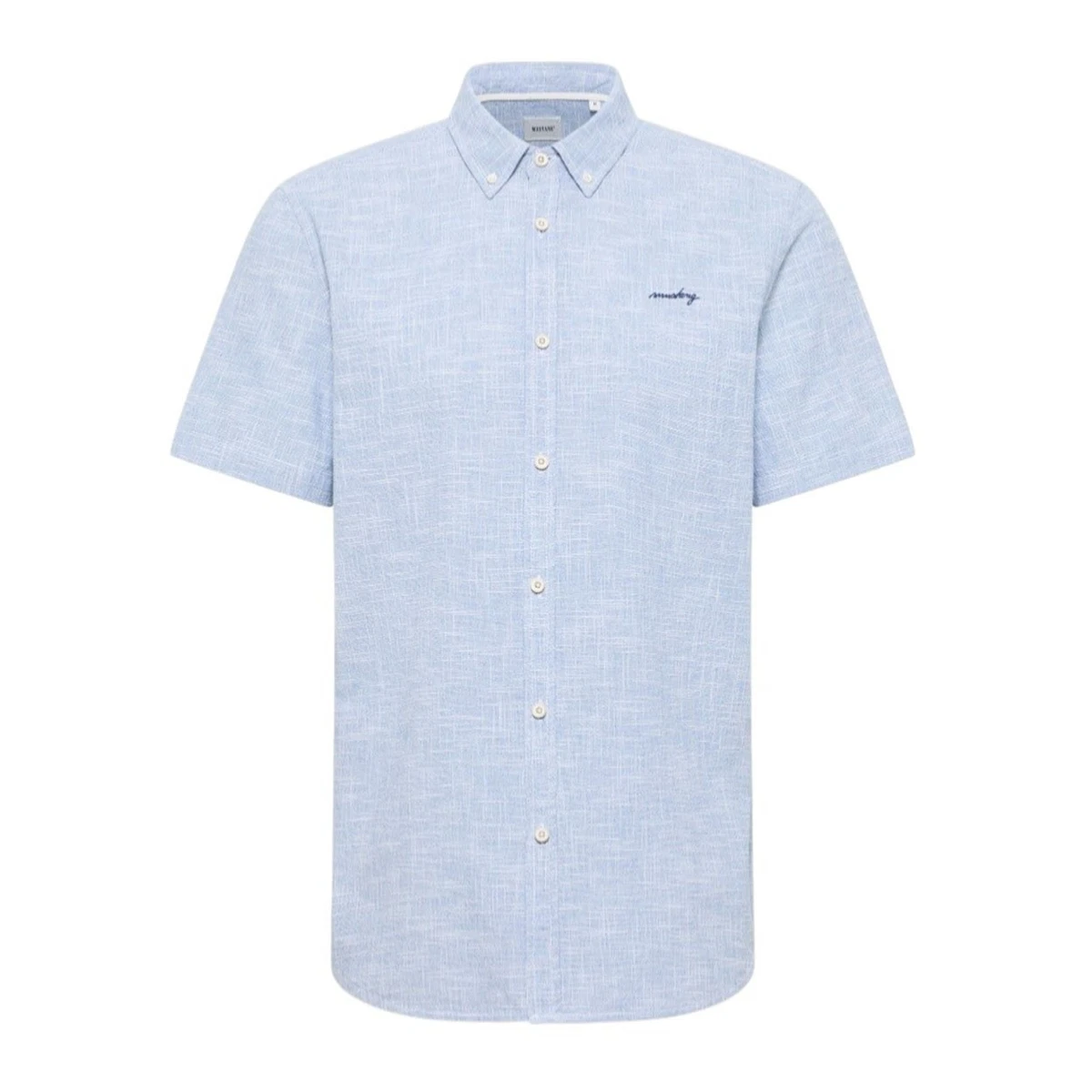 Corneliani ID Camicia Collo Italiano in Lino Gingham Check uomo