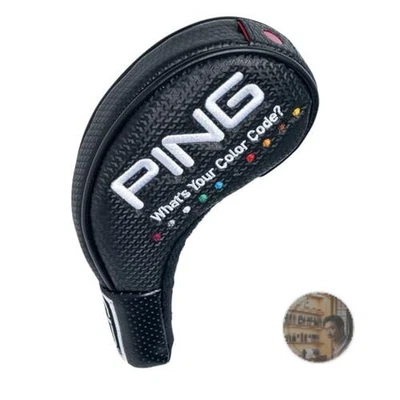 PING Color Code Iron Headcover Black Synthetic Leather Cliplock New - Image 1 of 2