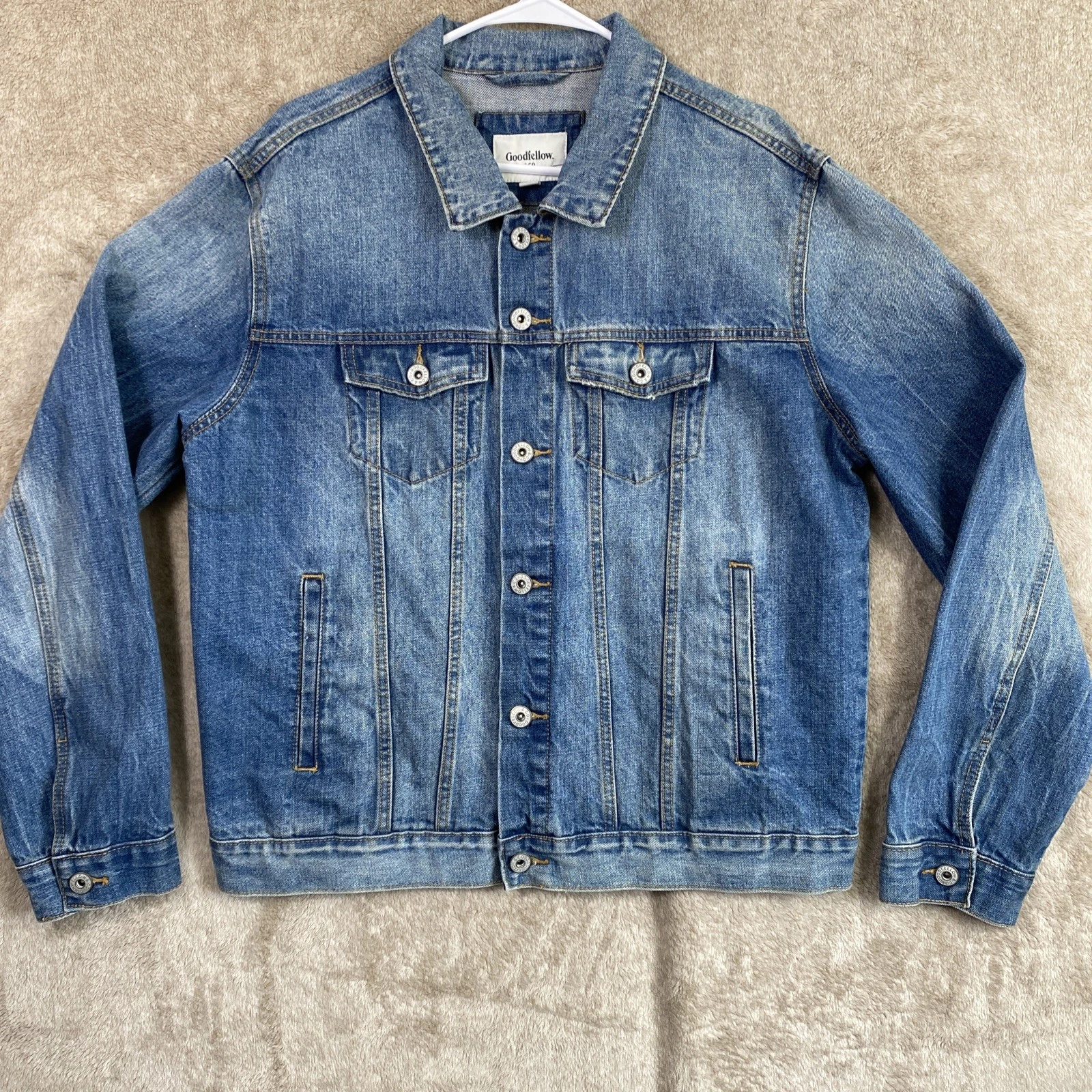 Mens Scream Movie Horror Custom Denim Jacket Blue Large GhostFace Halloween - product detail image 3