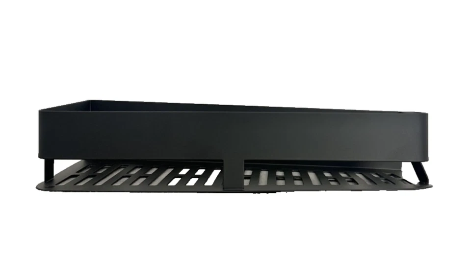 Estante de ducha montado en la pared LTENG estante de succión negro - curva de esquina menor Foto 4 de 4