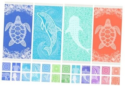  X-Large(79 x 36 inches,200 x 90 cm) 4 Pack Blue Turtle Whale Pink Turtle