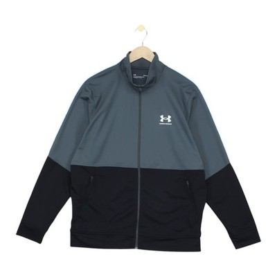 Under Armour Trainingsjacke Herren Größe L Grau Fitted Full Zip Gym Fitness