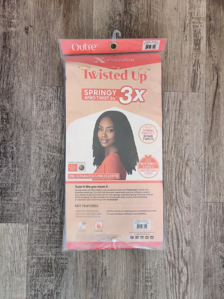 Outre 合成编织头发 X-PRESSION 弹簧 AFRO TWIST 16 — 第 2/4 张图片