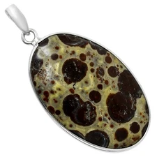 Natural Poppy Jasper 925 Sterling Silver Pendant Jewelry P-1001
