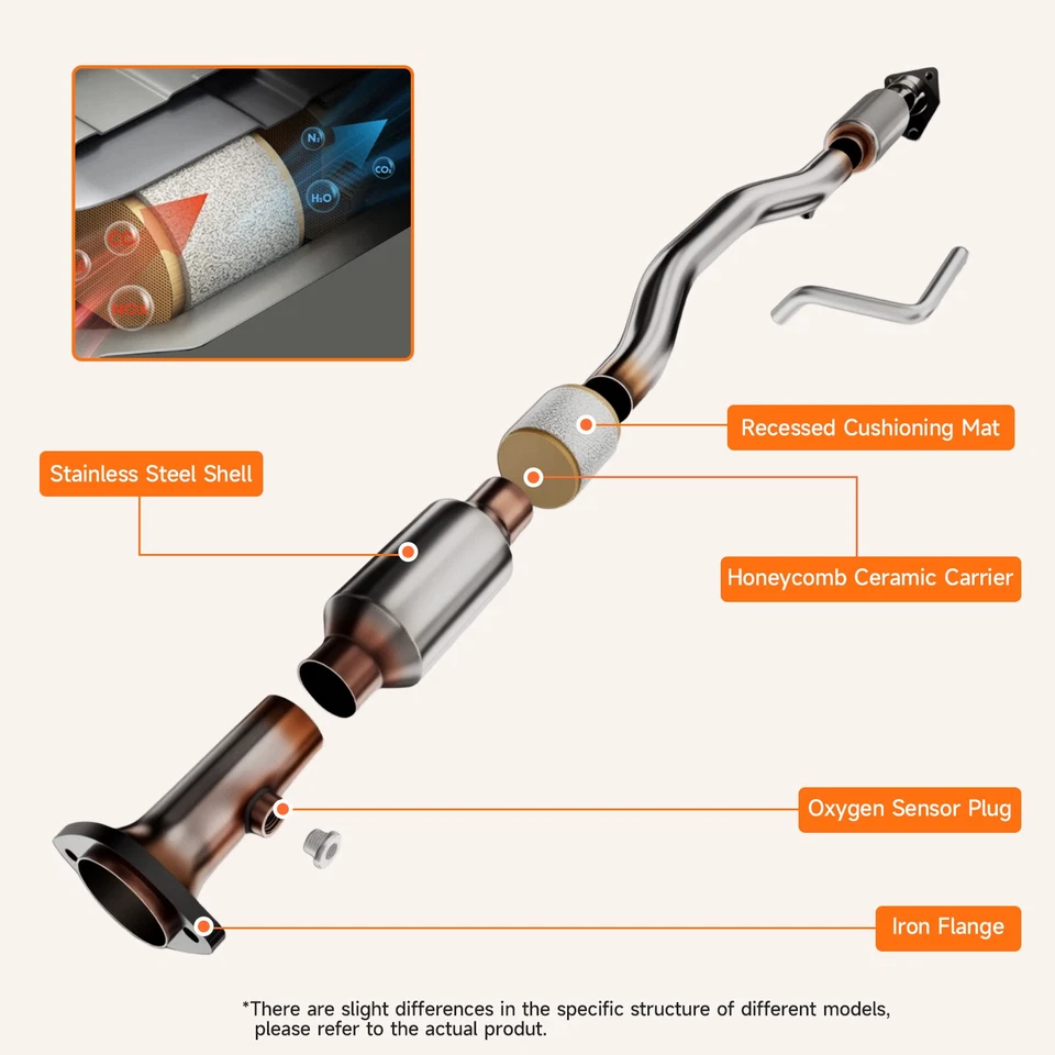 4pcS Catalytic Converter for 2005-2012 Nissan Frontier Xterra Pathfinder V6 4.0L - Image 2 of 4