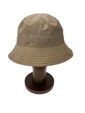 Palm Angels Men's OS Beige Bucket Hat PWLA011C99FAB001 LOGO