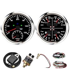 110mm 4-3/8" Set 2in1 GPS Speedometer Tachometer 4in1 2in1 4in1