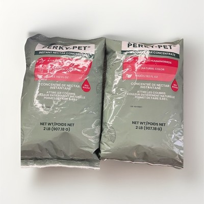 Perky-Pet Instant Nectar Concentrate Hummingbird Food 2 lb Pack for Hummingbirds