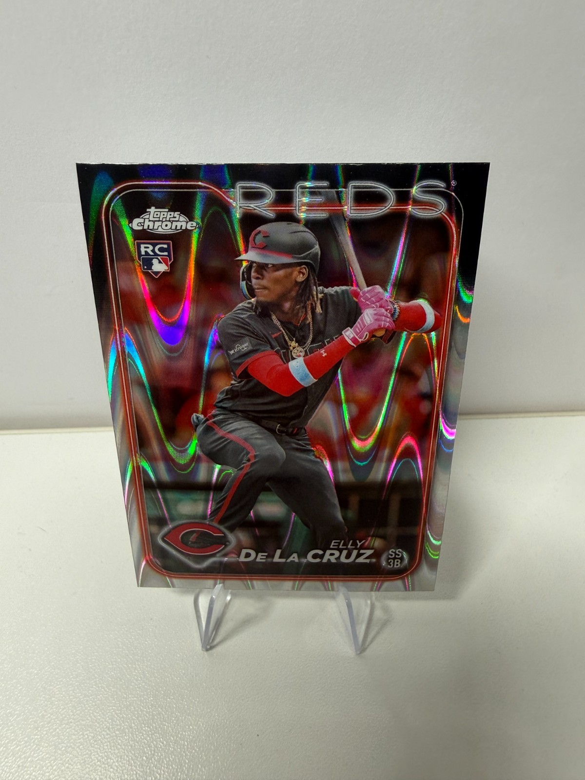 Elly De La Cruz 2024 Topps Chrome RayWave Refractor RC #44 Reds