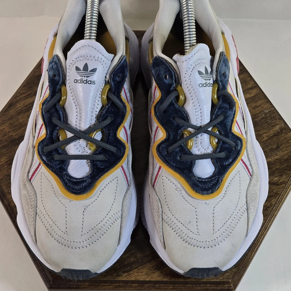 Tênis Adidas Ozweego Feminino Tamanho 6 Cinza Branco Amarelo Marinho Retrô Adiprene FZ1964 - Imagem 3 de 4