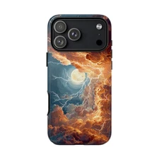 Phone Ink - Case for iPhone/Galaxy/Pixel - Moon Storm Sky Thunder Fury