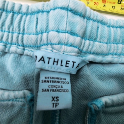 Athleta Shorts Damen XS türkis blau Farallon Stretch Strick Pull On Kordelzug Loun - Bild 3 von 14